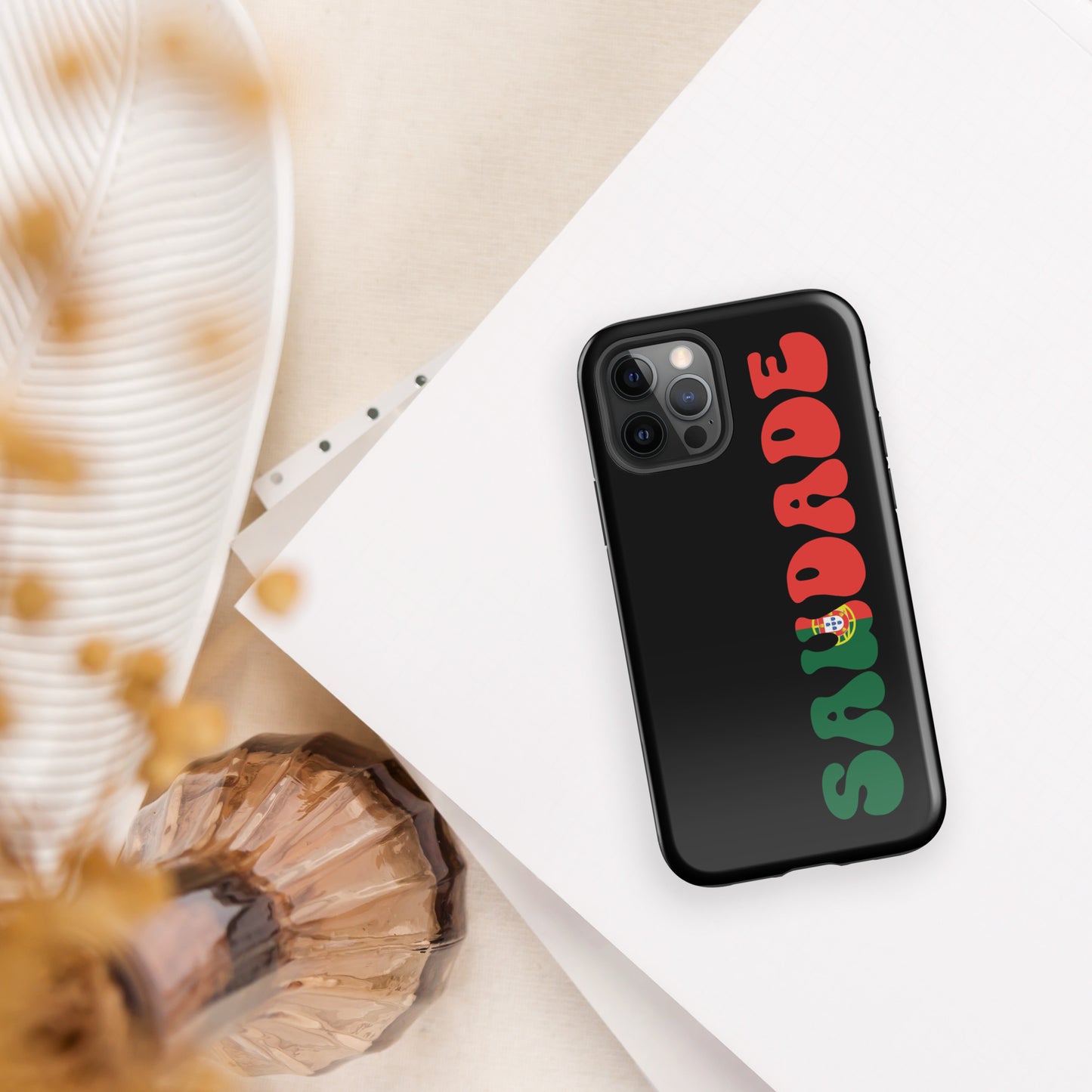 Coque iPhone rigide double protection « Saudade Portugal »