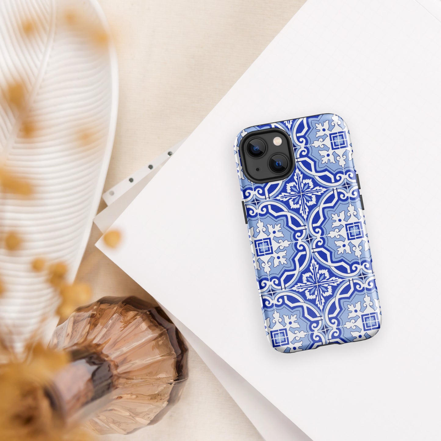 Coque iPhone rigide double protection « Azulejos de Porto »