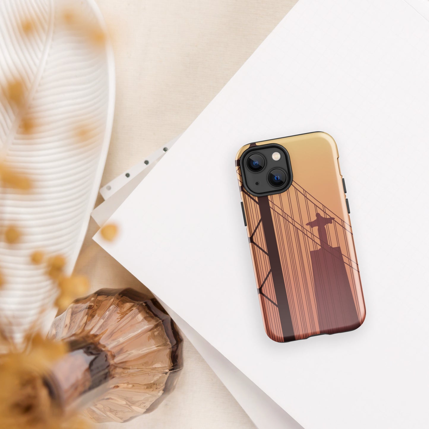 Capa rígida para iPhone com dupla proteção “Sunset in Lisbon”