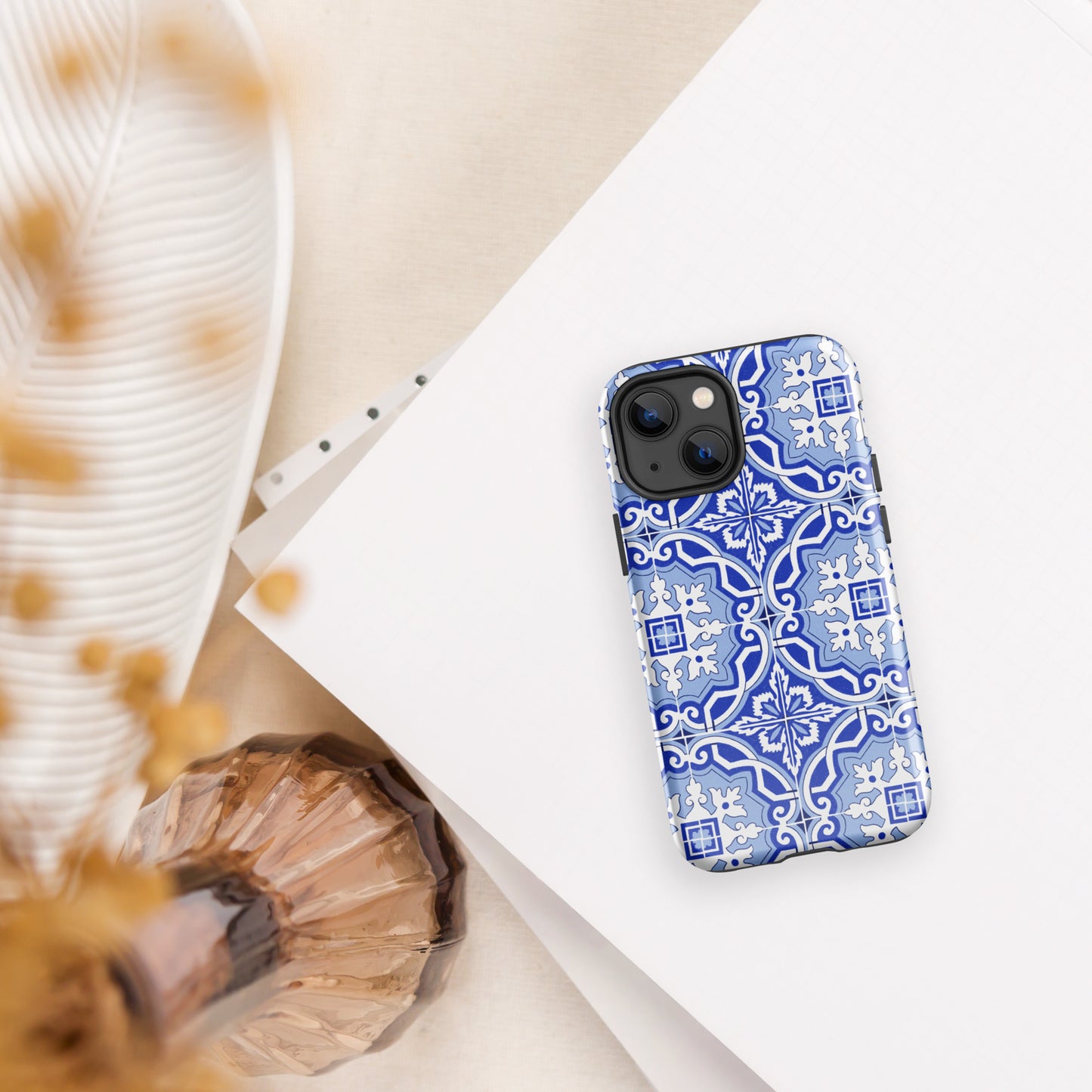 Coque iPhone rigide double protection « Azulejos de Porto »