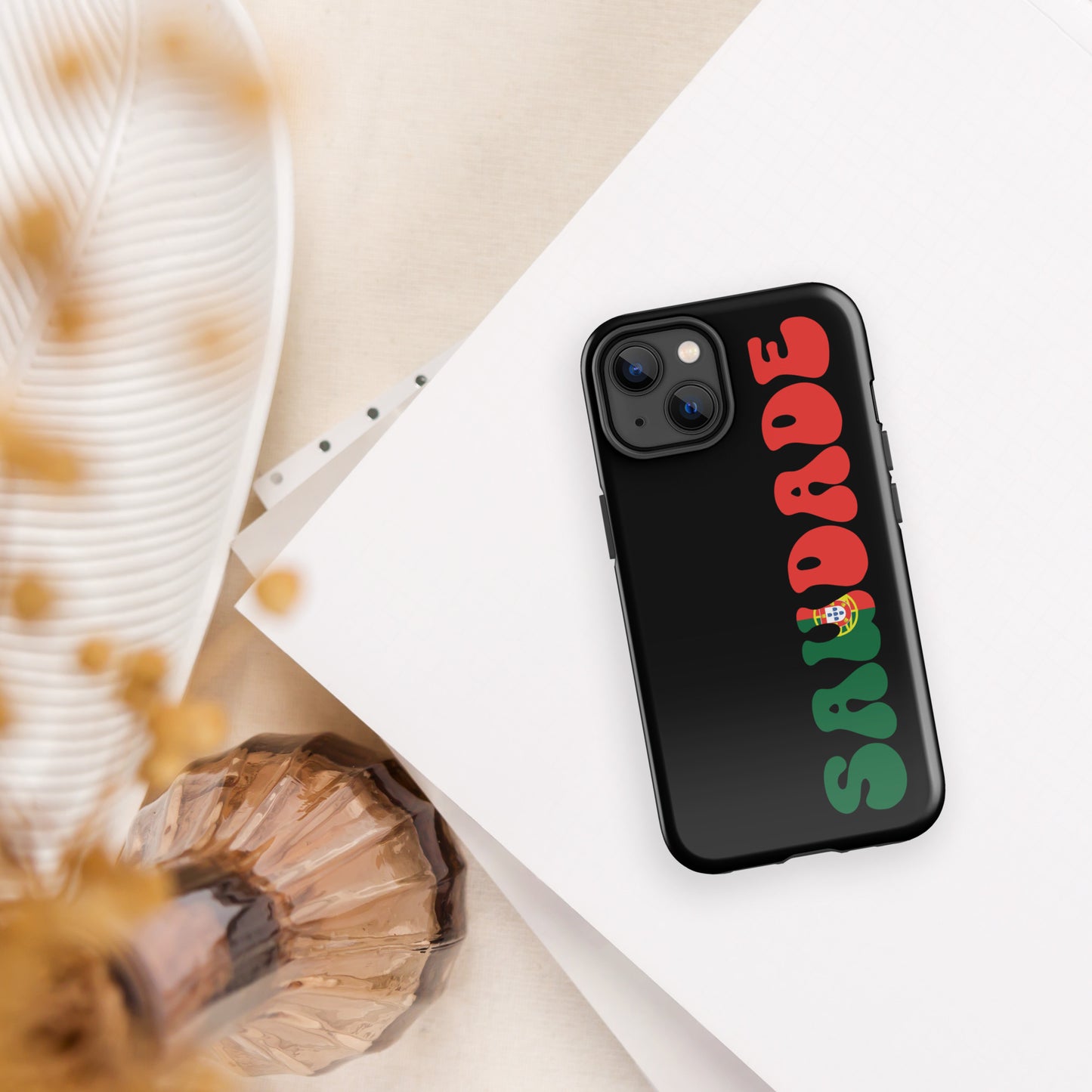 Coque iPhone rigide double protection « Saudade Portugal »