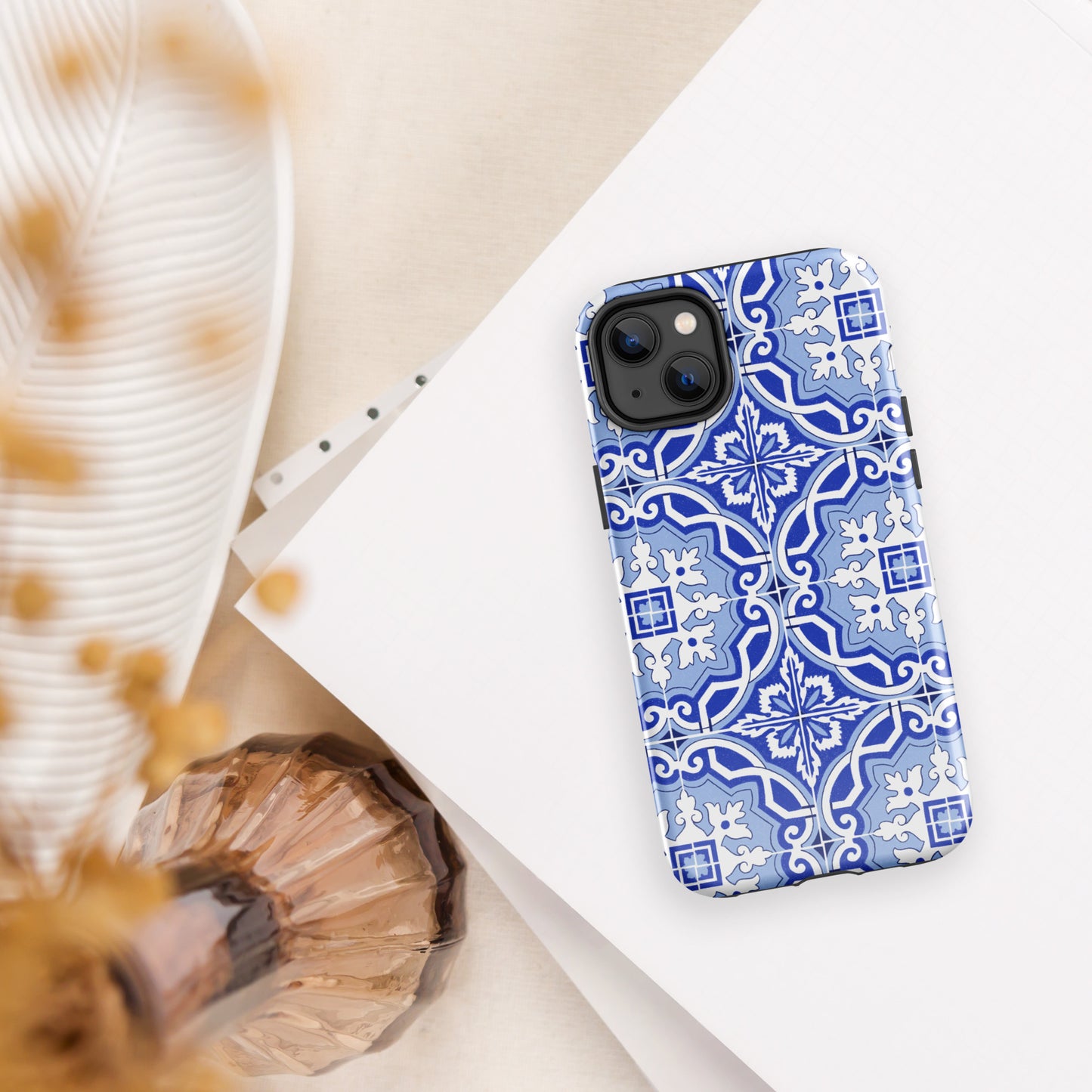 Coque iPhone rigide double protection « Azulejos de Porto »