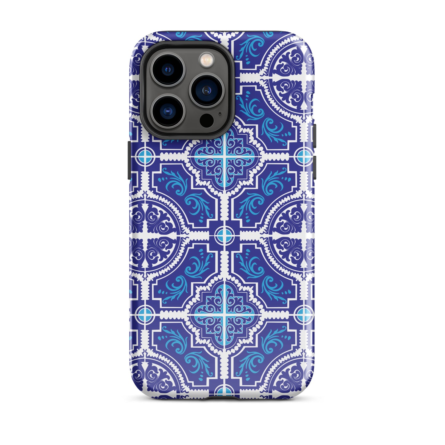 Capa dura para iPhone com dupla proteção "Azulejos"