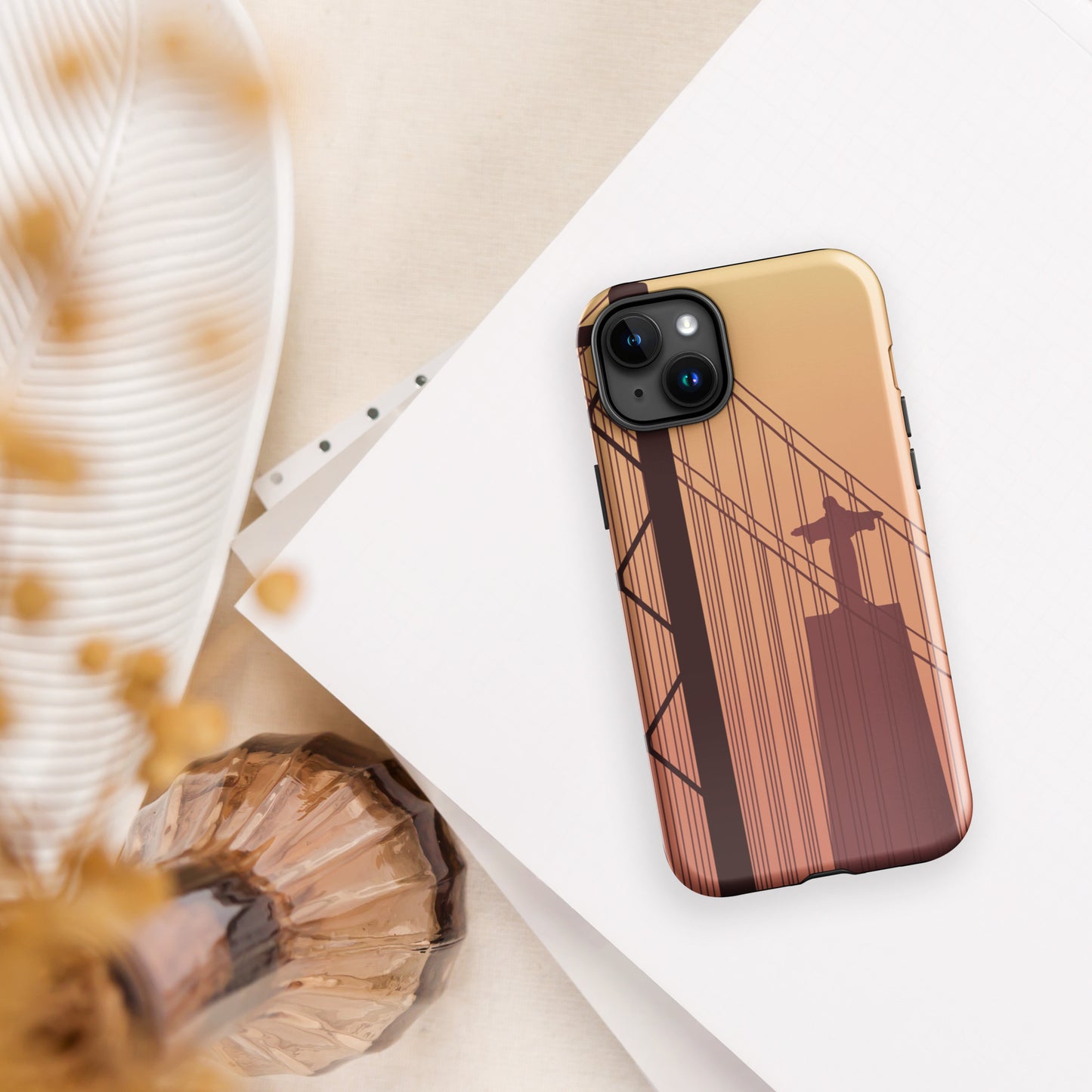 Capa rígida para iPhone com dupla proteção “Sunset in Lisbon”