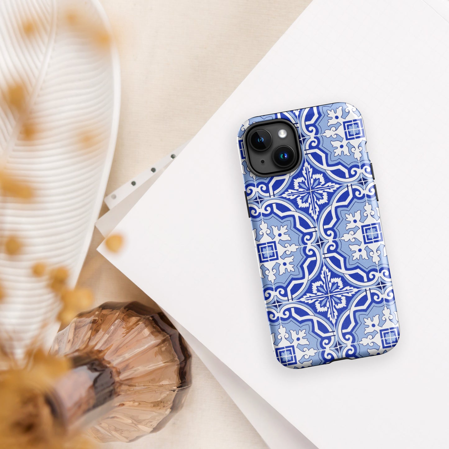 Coque iPhone rigide double protection « Azulejos de Porto »