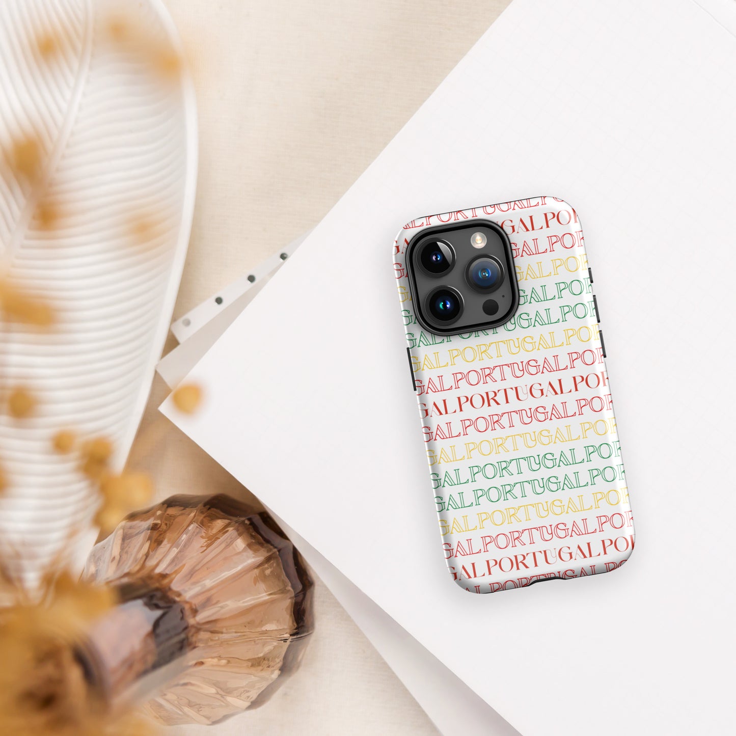 Coque iPhone rigide double protection « Portugal Vibes »