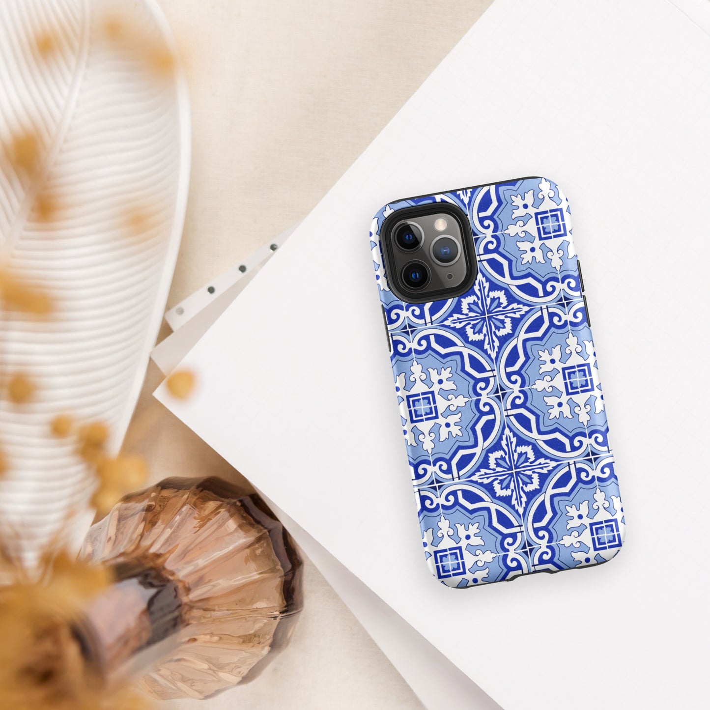 Coque iPhone rigide double protection « Azulejos de Porto »