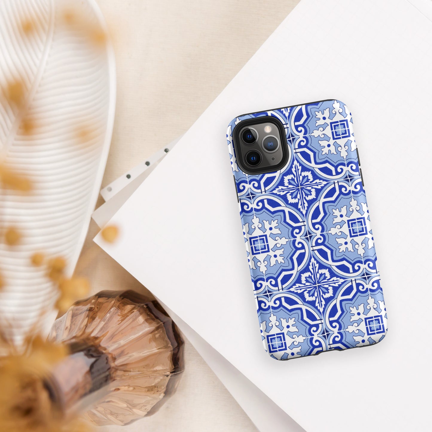 Coque iPhone rigide double protection « Azulejos de Porto »