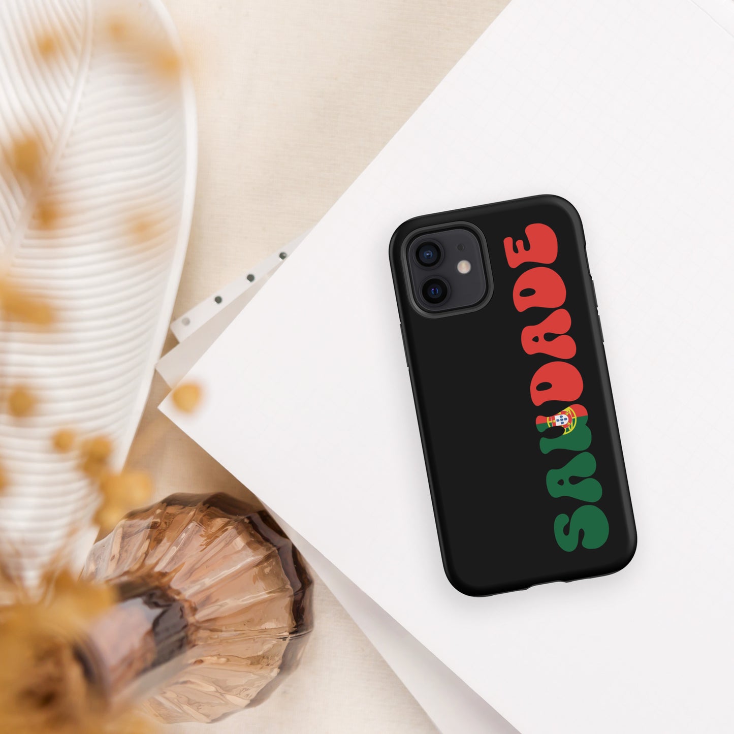 Coque iPhone rigide double protection « Saudade Portugal »