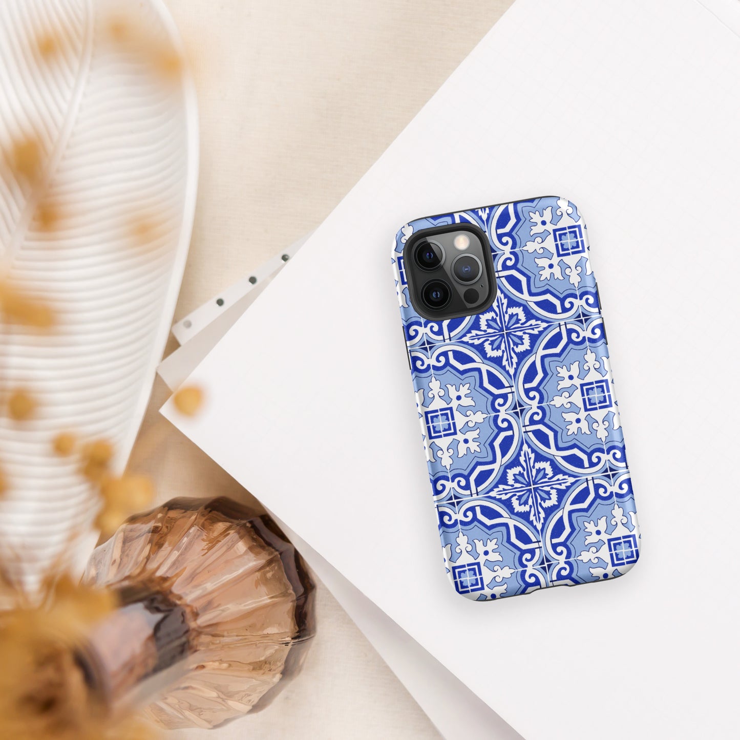 Coque iPhone rigide double protection « Azulejos de Porto »