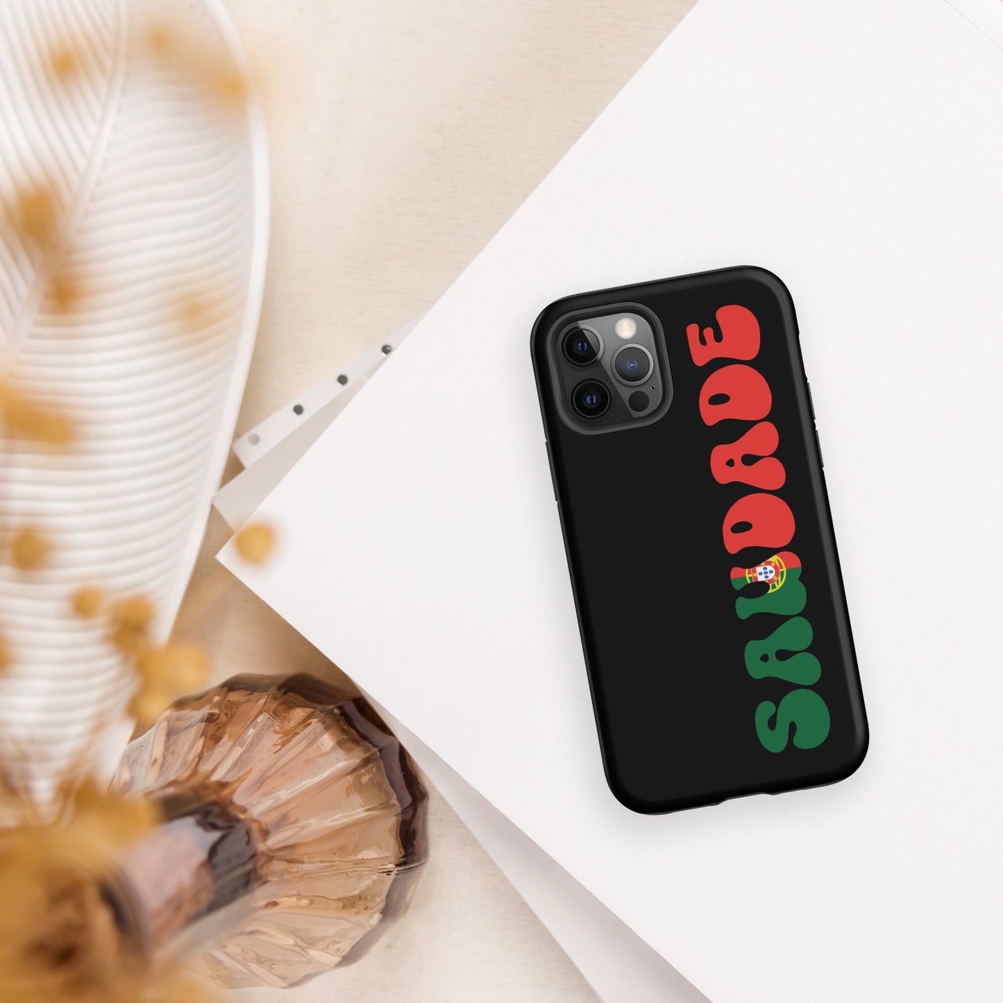 Coque iPhone rigide double protection « Saudade Portugal »