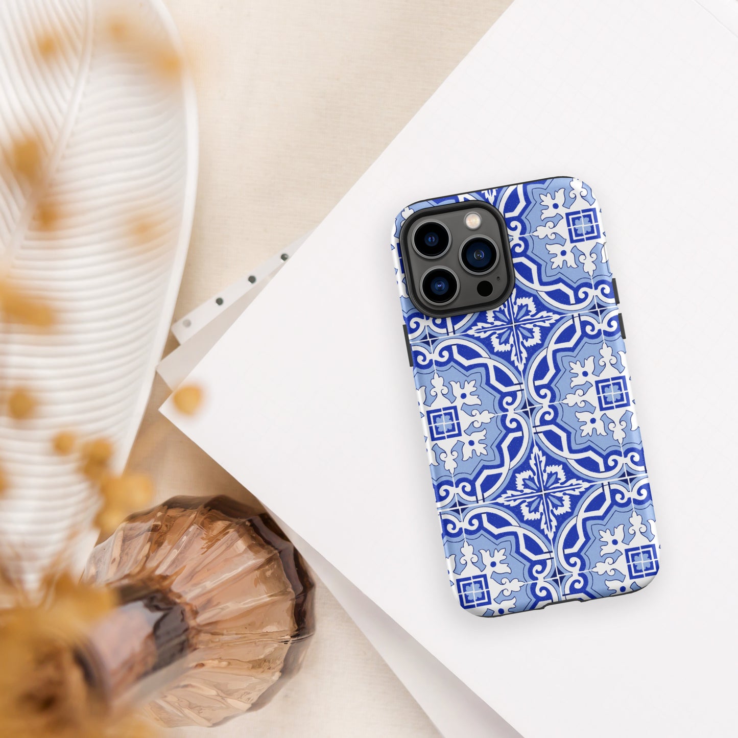 Coque iPhone rigide double protection « Azulejos de Porto »