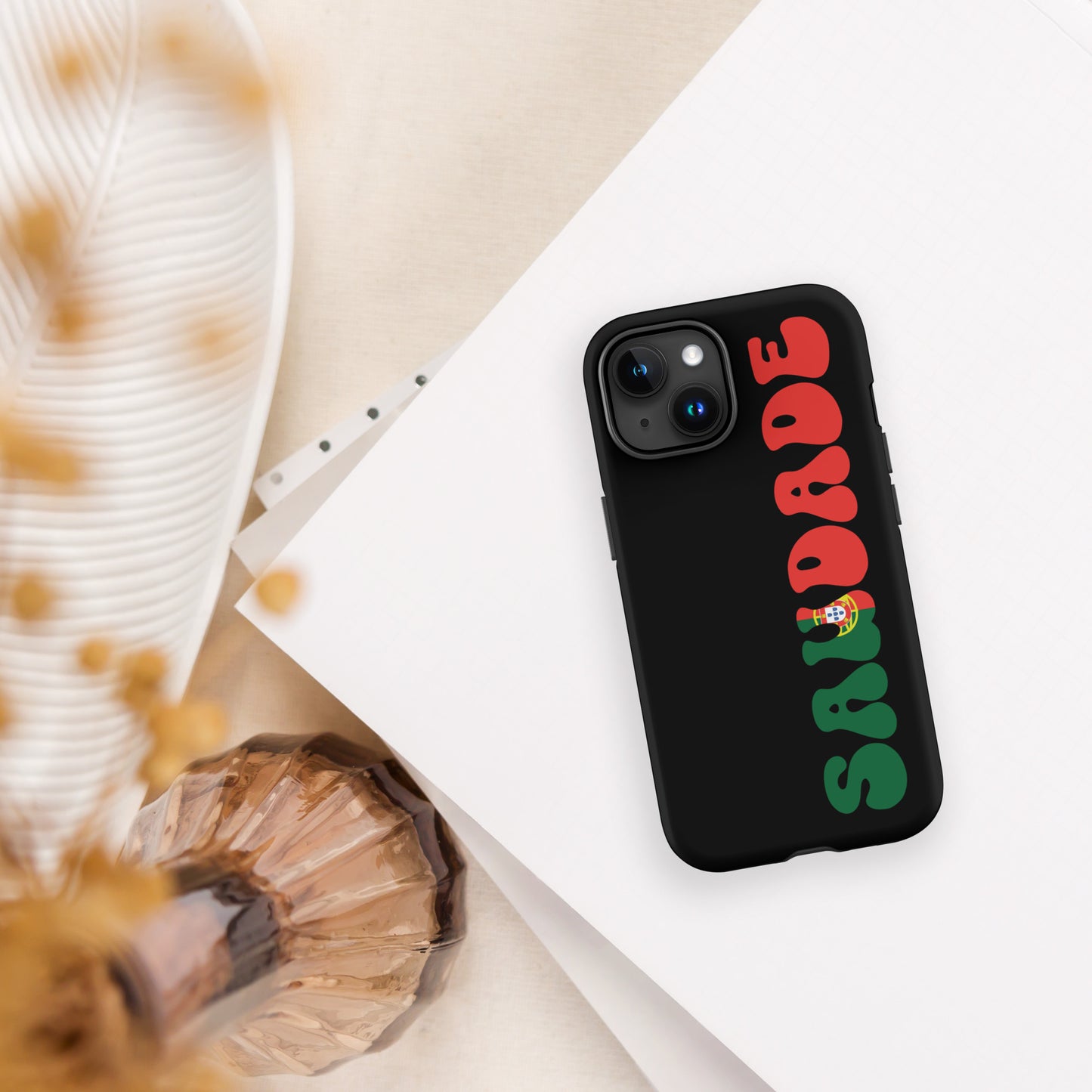 Coque iPhone rigide double protection « Saudade Portugal »