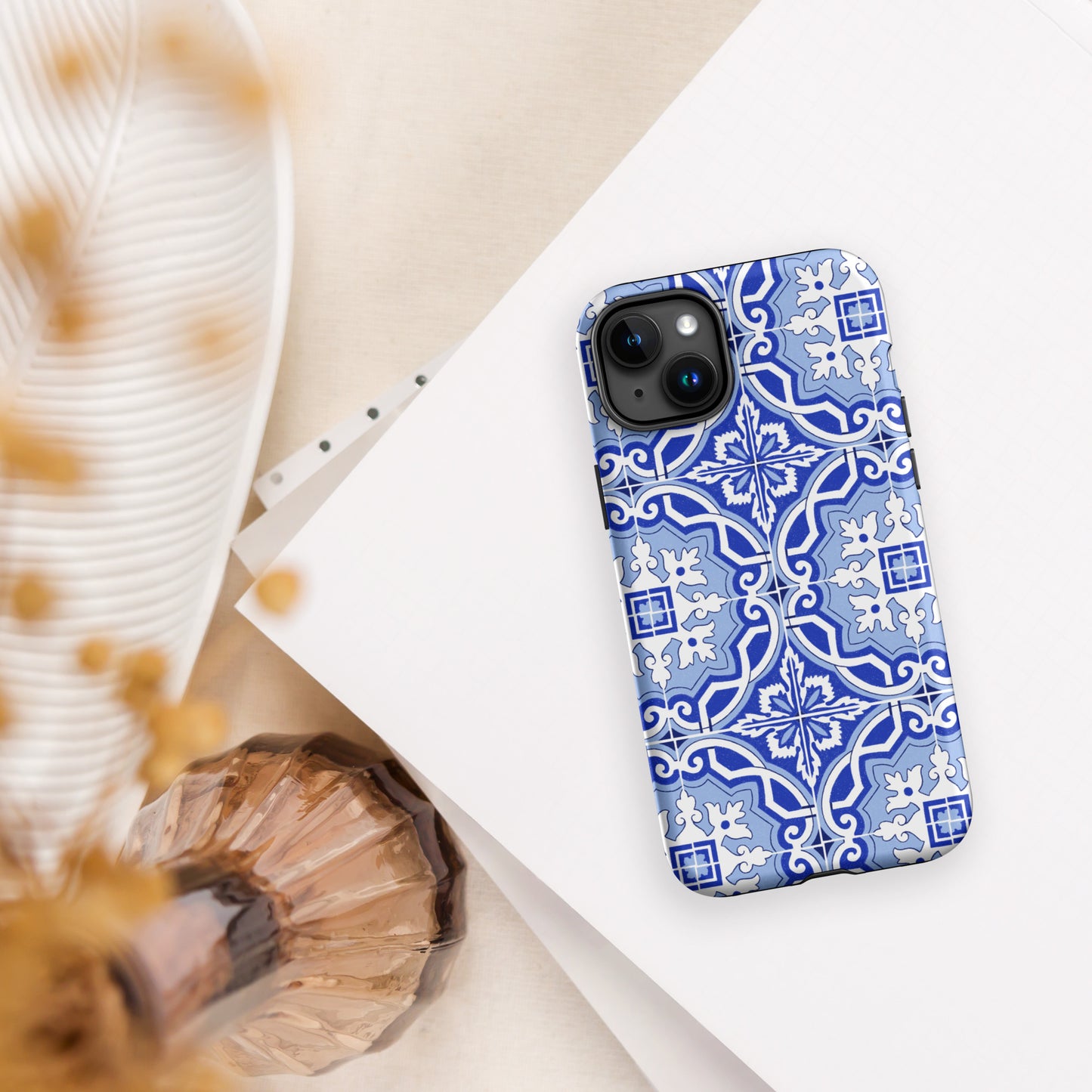 Coque iPhone rigide double protection « Azulejos de Porto »