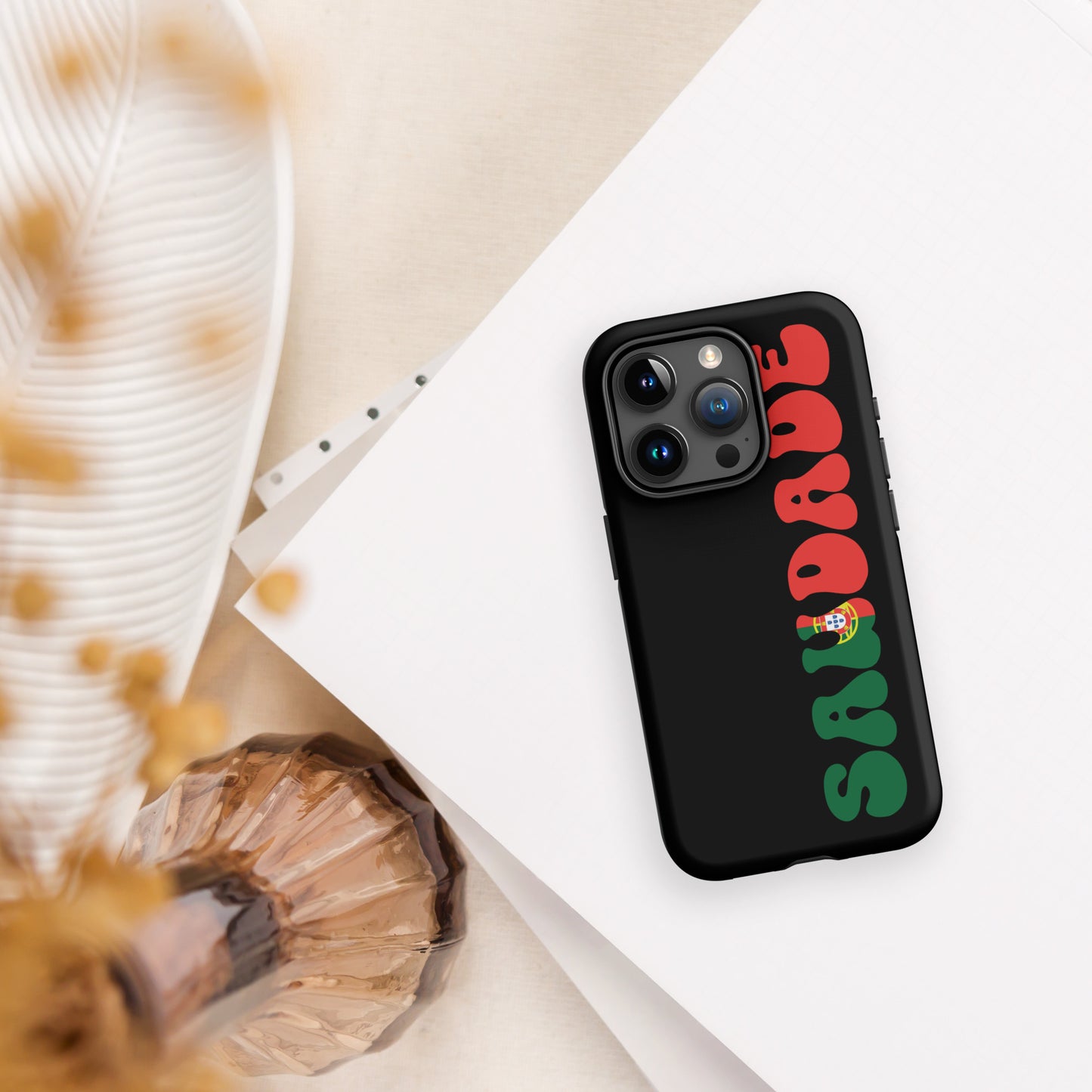 Coque iPhone rigide double protection « Saudade Portugal »