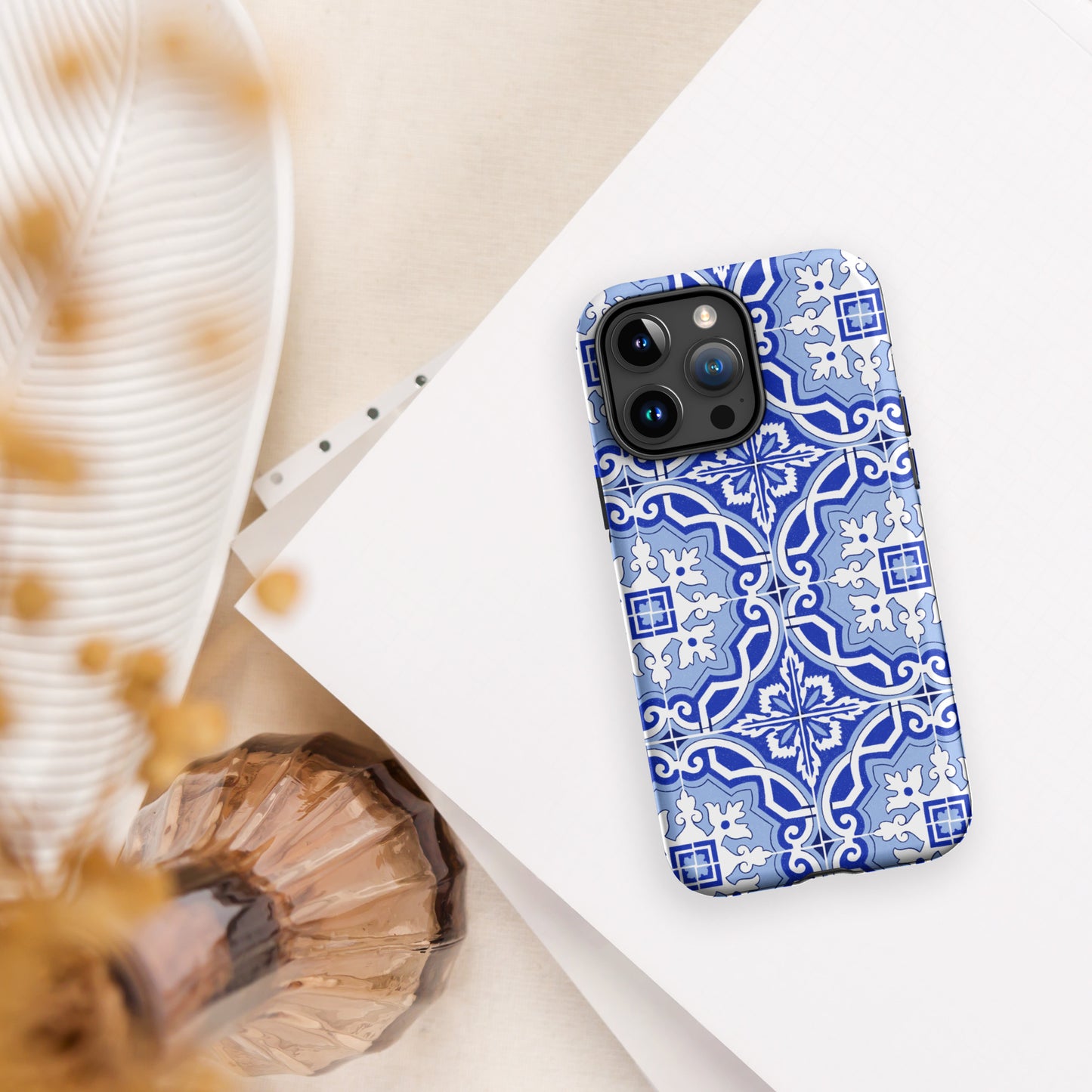 Coque iPhone rigide double protection « Azulejos de Porto »