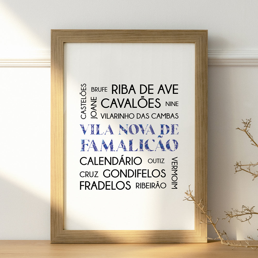 Affiche "Vila Nova de Famalicão e freguesias" - PDF à imprimer