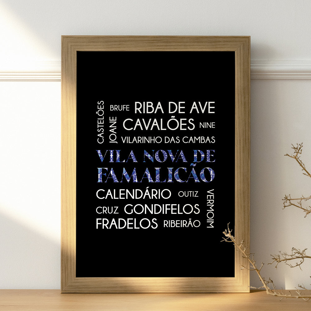 Affiche "Vila Nova de Famalicão e freguesias" - PDF à imprimer