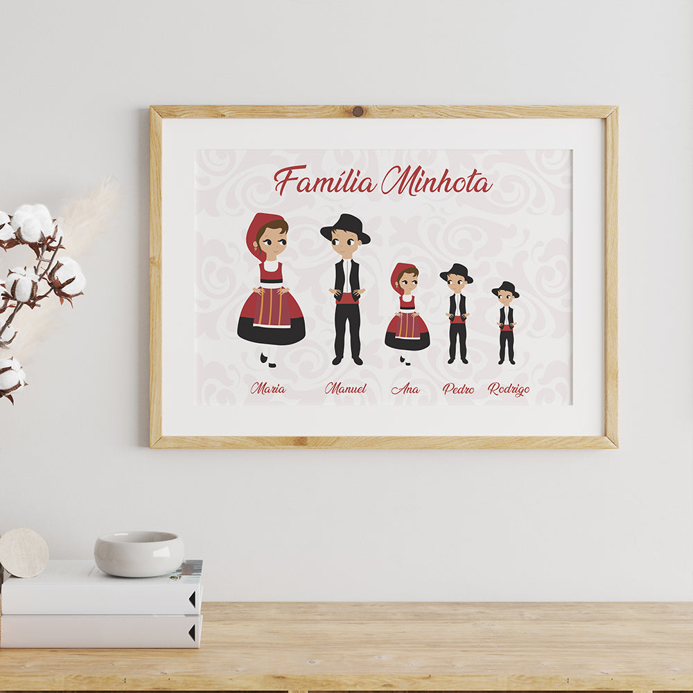 Poster "Família Minhota" personalizável - PDF para imprimir